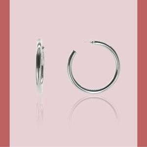 Oma the Label “Bente” silver hoops - NWT